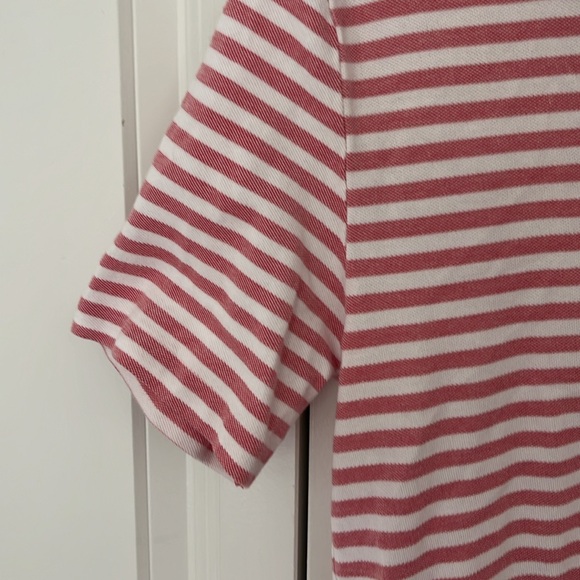 Boys Polo Ralph Lauren Button Up Pink and White Striped Top Size 14/16 - Picture 2 of 5